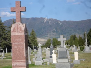 Grave markers in Mount Moriah Cemetery