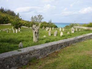 Cemetery overlooks the sea at Dawes Bay - Bermuda