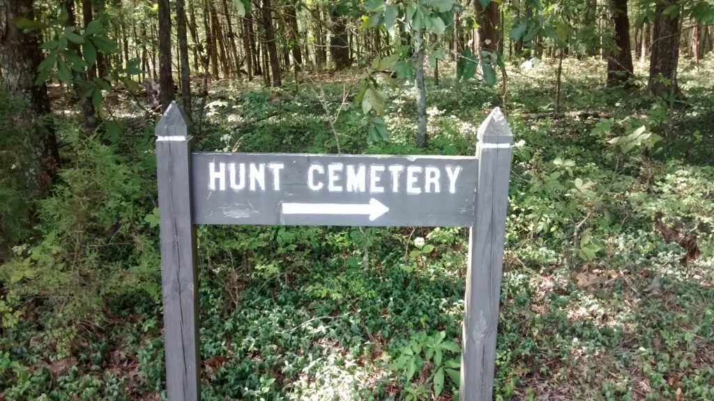 Hunt Cemetery - Sign