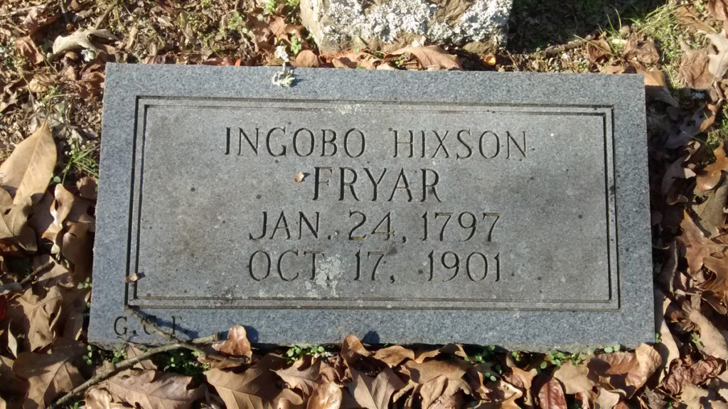 Ingobo Hixson - Fryar Cemetery