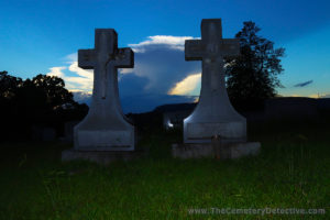 Two Crosses with Clouds